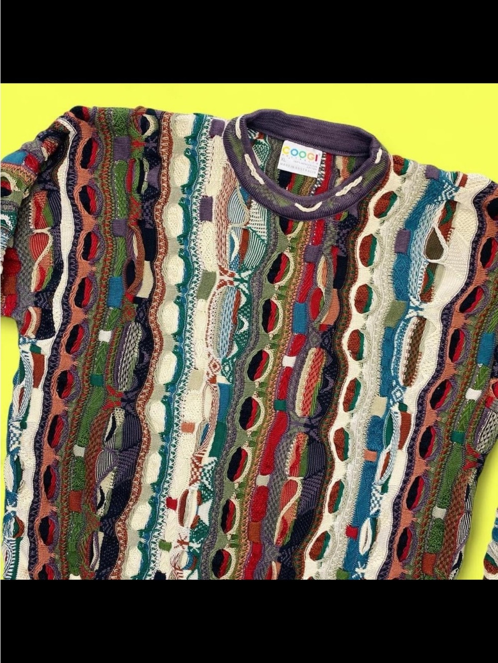 COOGI Men's Textured Cable Knit Sweater XL practically new - Picture 5 of 6